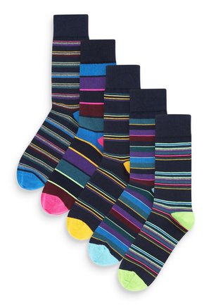 Little Blue House Crew Socks – Calze Donna Con Fantasia, Tacco E Punta A Contrasto, Morbide E Comode