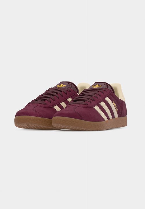 adidas GAZELLE UNISEX - Trainers - maroon/cream white — photo 3