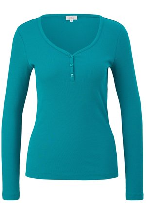 s.Oliver, MIT KNOPFLEISTE - Langarmshirt - türkis