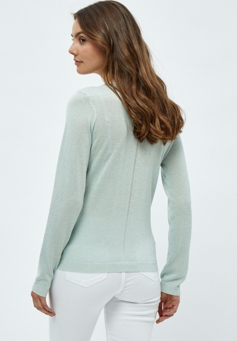 Damen Strickjacken | Minus NEW LAURA Strickjacke frosted mint lurex/grün-metallic - SI33110 Damen Strickjacken | Minus NEW LAURA Strickjacke frosted mint lurex/grün-metallic - SI33110