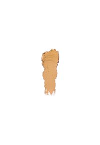 Échantillon de fond de teint liquide dans une teinte beige clair, texture lisse avec une consistance crémeuse, appliqué en une ligne épaisse sur un fond blanc.
