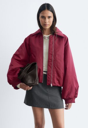 & OTHER STORIES, COLLARED BOMBER JACKET - Blouson Bomber - burgundy