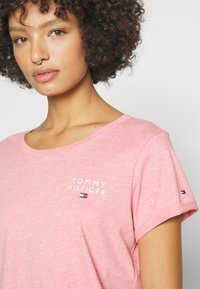 Tommy Hilfiger SHORT SLEEVE - Pyžamový vrchný diel - flora pink heather