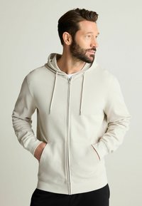 Next LIGHTWEIGHT HOODIE - Sweatjakke - stone texture