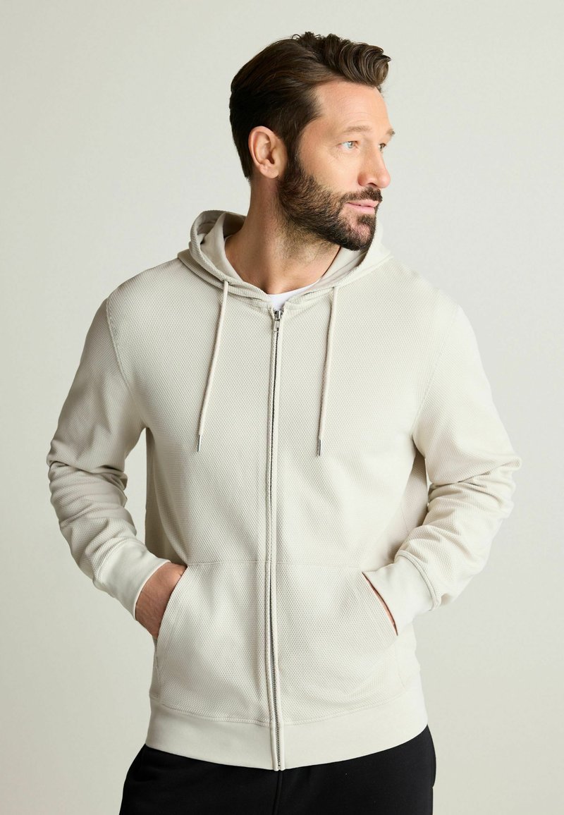 Next LIGHTWEIGHT HOODIE - Sweatjakke - stone texture