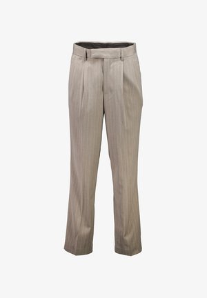 Lindbergh, LINDBERGH STRIPED PLEATED WIDE FIT PANTS - Pantalones - dk sand mel