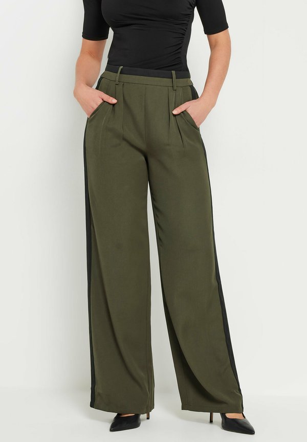 STRIPE WIDE - Stoffhose - khaki