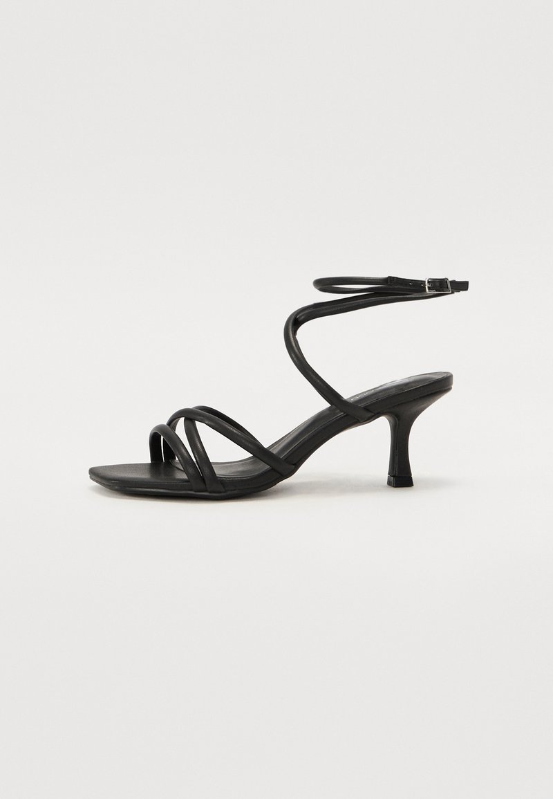 Even&Odd Wide Fit Sandale cu baretă pe gleznă - black