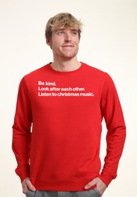 Henry Tiger LISTEN TO CHRISTMAS MUSIC - Sudadera - red