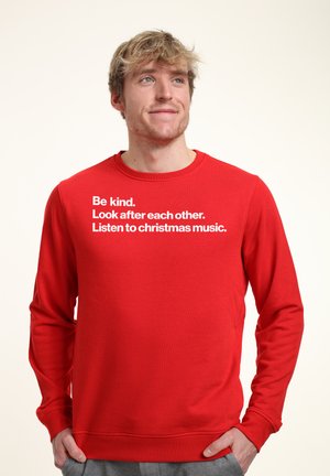 Henry Tiger LISTEN TO CHRISTMAS MUSIC - Sudadera - red