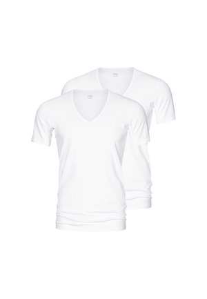 2ER PACK SLIM FIT MIT V-AUSSCHNITT - Caraco - weiß