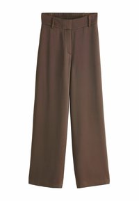 REGULAR FIT - ELASTIC BACK WIDE  - Pantaloni - chocolate brown
