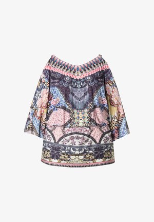 Ulla Popken, PATCHWORK PRINT COLD SHOULDER - Bluse - black