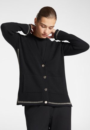 CON BORDI LAVORATI - Gilet - nero