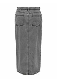 ONLY MITTLERE TAILLE MIDI - Falda vaquera - medium grey denim