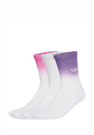 adidas Originals OMBRE CREW 3 PAIRS - Socks - white semi lucid fuchsia aurora plum
