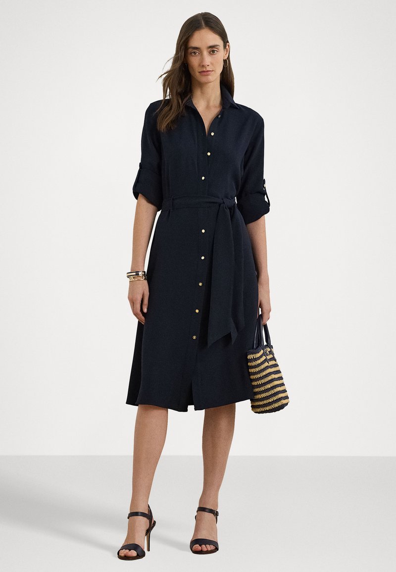 Lauren Ralph Lauren FIT AND FLARE SHIRTDRESS - Shirt dress - navy/dark blue  - Zalando.co.uk