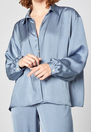 Button-down blouse - light blue