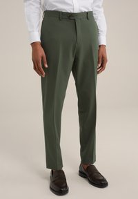 WE Fashion - THE FLEX SUIT - Pantaloni eleganti - green Immagine in miniatura 1