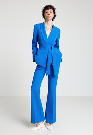 LUNGO TINTA UNITA - Stoffhose - blu elettrico