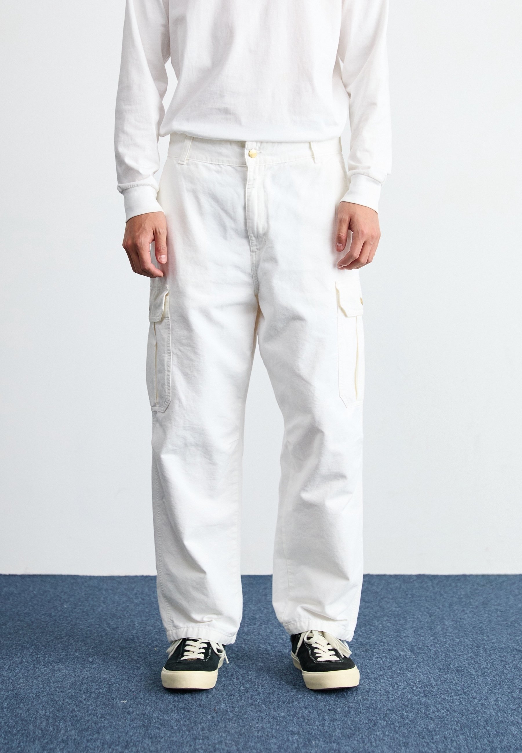 NIULI Pantaloni Cargo for Homme - Pantaloni Cargo leggeri con coulisse - Pantaloni Chino for Caccia, Escursionismo, All'aperto - Pantaloni Cargo for Uomo, bianco, S