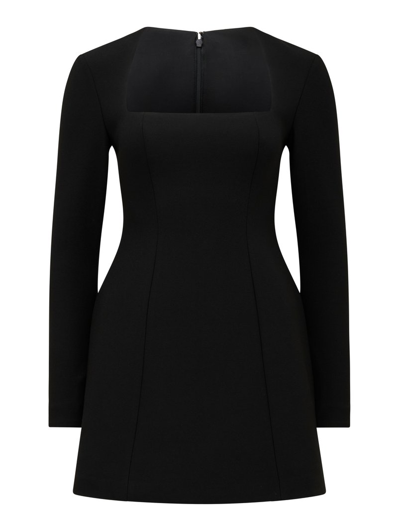 princess polly baby blue dress Forever New Petite RUBY LONG SLEEVE STRUCTURED MINI - Day dress - black
