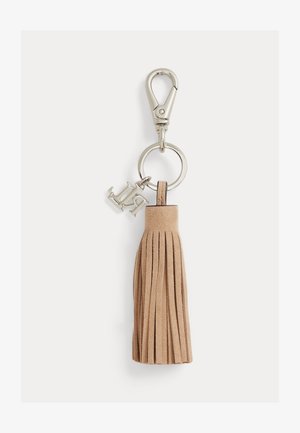 Lauren Ralph Lauren, LOGO & SUEDE TASSEL CHARM - Avaimenperä - tan