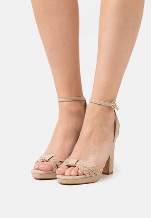 Anna Field Ψηλοτάκουνα πέδιλα - cognac