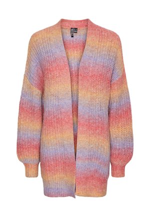 Pieces, PCSILLO RAINBOW CARDIGAN - Chaqueta de punto - beetroot purple