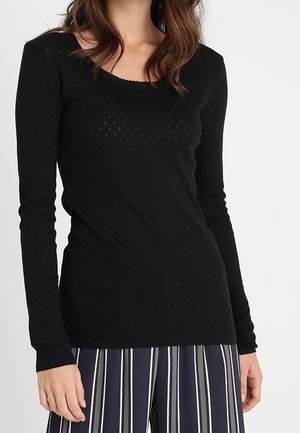 Langærmet T-shirt - black