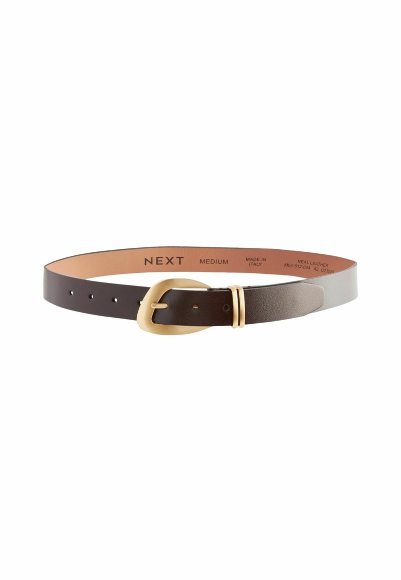Next ITALY REGULAR FIT - Ceinture - chocolate brown gold/marron ...