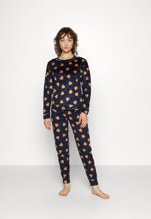 HEART PYJAMA SET - Pyjamaser - navy mix