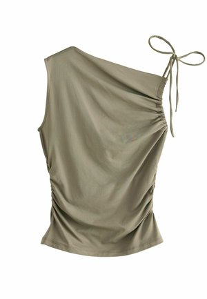 Next SOFT TOUCH RUCHED SLEEVELESS - Top - olive green