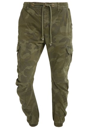 Urban Classics CAMO JOGGING  - Reisitaskuhousut - olive