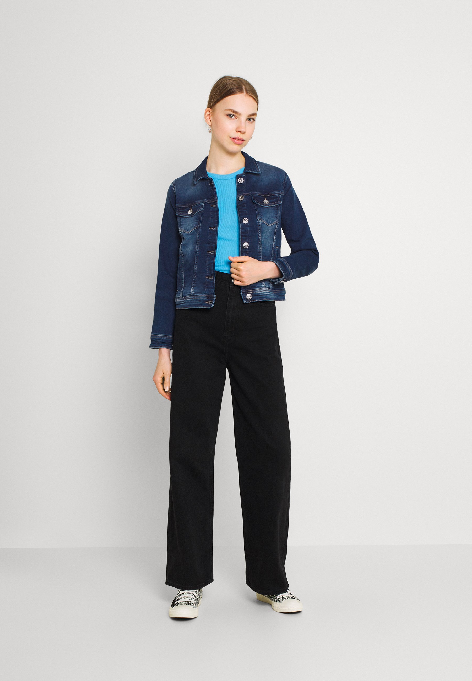 ONLY ONLTIA LIFE JACKET - Giacca di jeans - dark blue denim/blu scuro -  Zalando.it