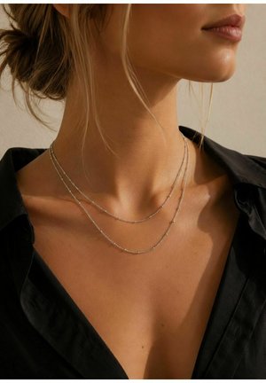 SNÖ of Sweden, AMSTERDAM DOUBLE CHAIN NECK 45 - Halskette - metal