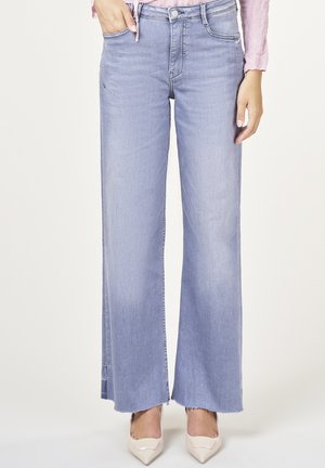 JUDY WIDE - PLATIN - Straight leg jeans - platin grey destroy