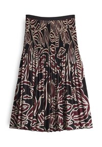 RELAXED MIDI FIT A-LINIE PLISSEE - Faltenrock - cassis