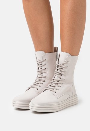 CHILLI - Lace-up ankle boots - ivory