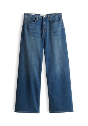 OPUS PANTS, LOW RISE WIDE LEG - Wide leg - dark blue
