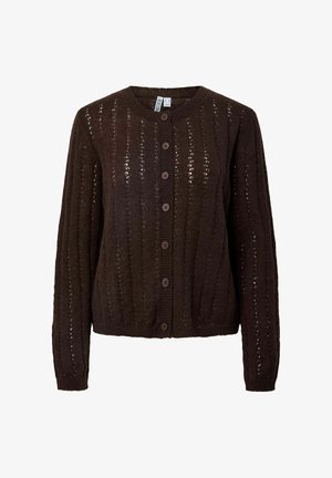 Pieces, KNITTED CARDIGAN PCADA - Gilet - ganache