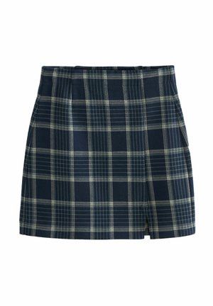 Minikjol - navy check print