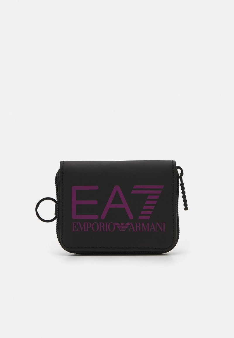 EA7 Emporio Armani TRAIN ZIP AROUND WALLET UNISEX - Portafoglio - black/hollyhock