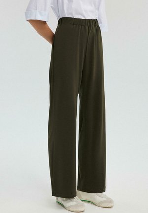 RELAX FIR WITH ELASTIC WAISTBAND - Spodnji deli trenirk - khaki