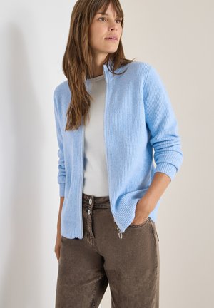 COSY MIT ZIPPER - Strickjacke - blau