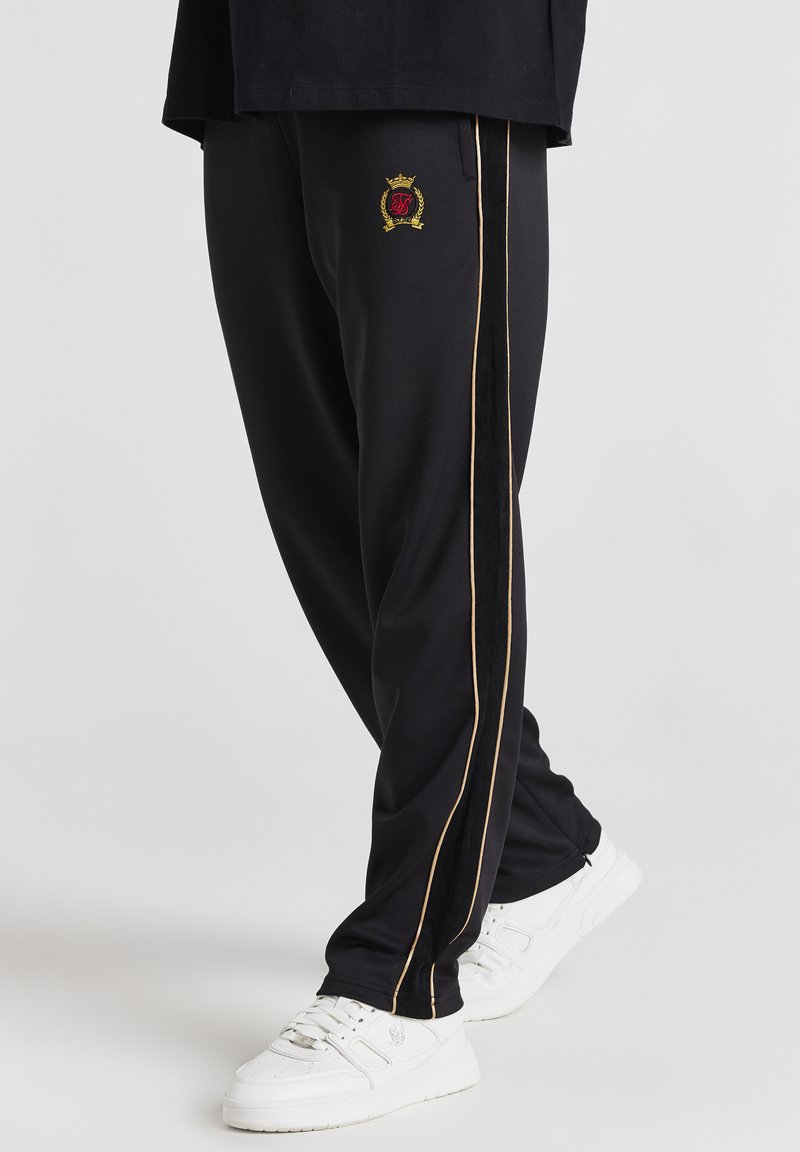 SIKSILK DELUXE CREST LOOSE FIT PANTS Tracksuit bottoms black