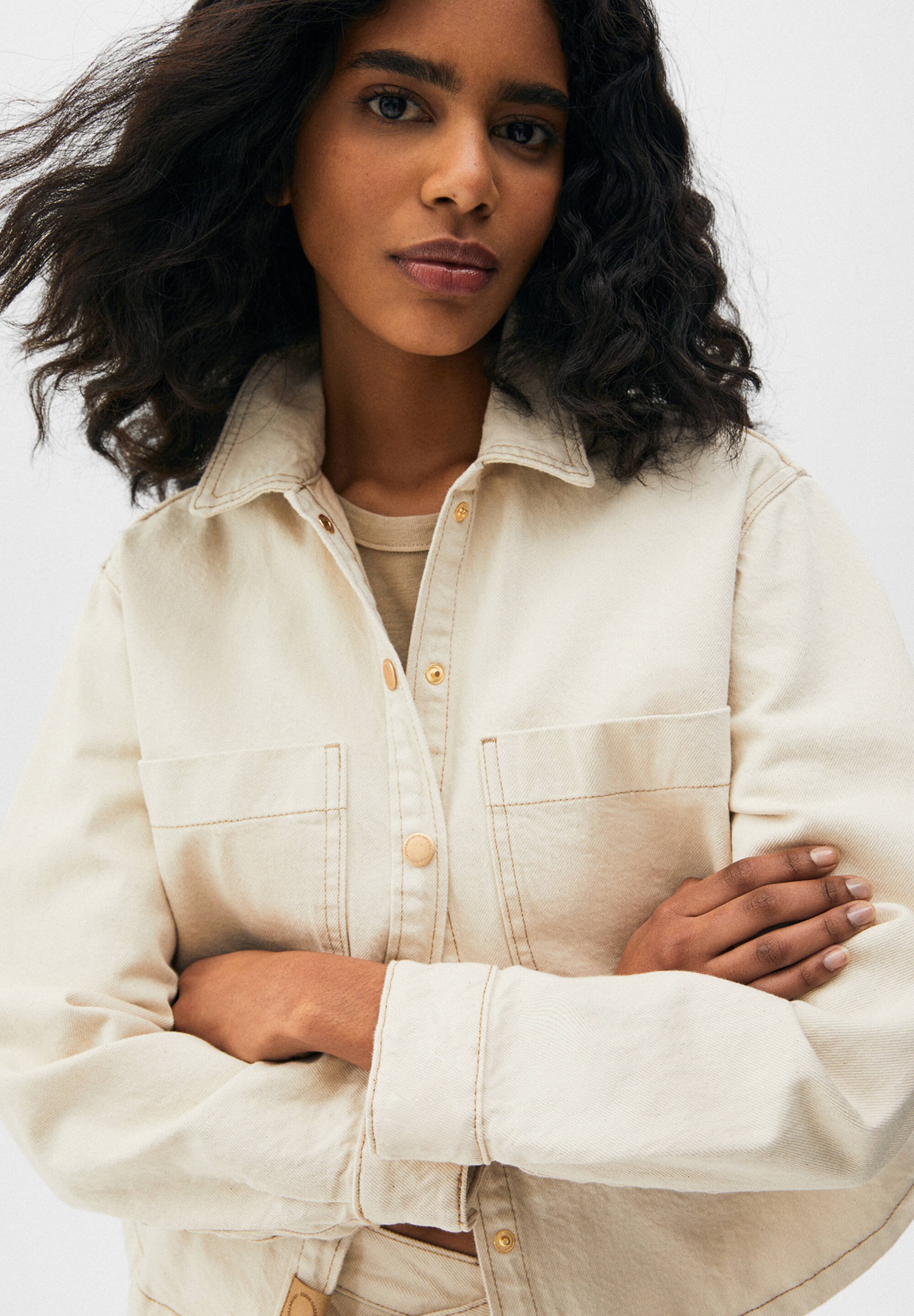 PULL\u0026BEAR Denim jacket - camel - Zalando.ie