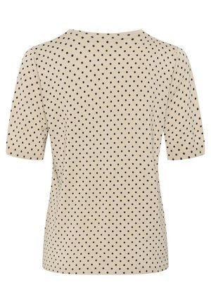 Kaffe, KALIZ - Nyomott mintás póló - feather gray mel  black dot
