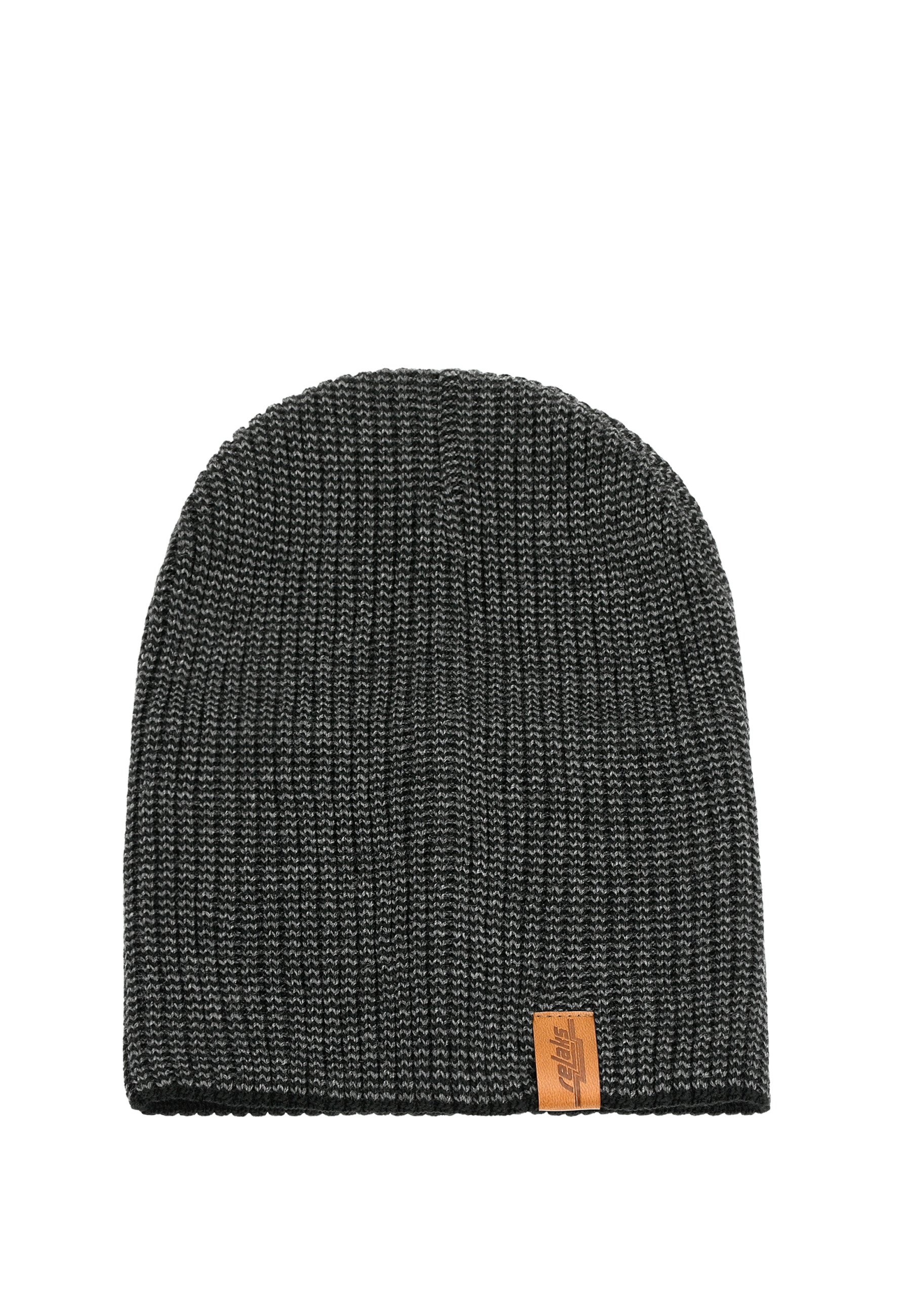 Indicode Herren Vulcano Wintermütze 2er-Pack – Strick-Beanie Mit Logo-Patch, Elastisch & Warm