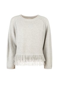 FRINGES SWEATER CIRRO - Jumper - fog
